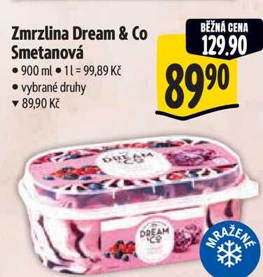 Zmrzlina Dream & Co Smetanová 900 ml  