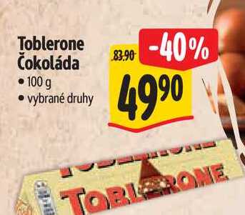 Toblerone Čokoláda 100 g