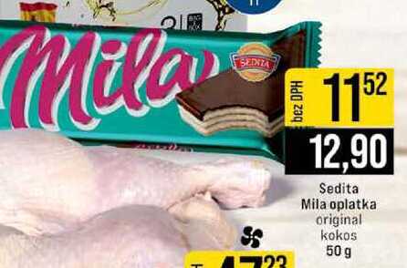 Sedita Mila oplatka original kokos 50g