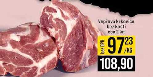 Vepřová krkovice bez kosti cca 2 kg 