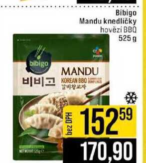 Bibigo Mandu knedlíčky hovězí BBQ 525 g  