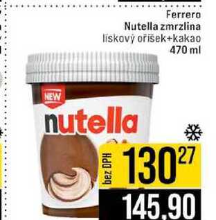 Ferrero Nutella zmrzlina liskový oříšek+kakao 470 ml 