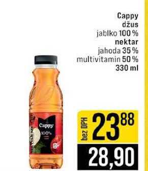 Cappy džus jablko 100% nektar jahoda 35% multivitamin 50% 330 ml