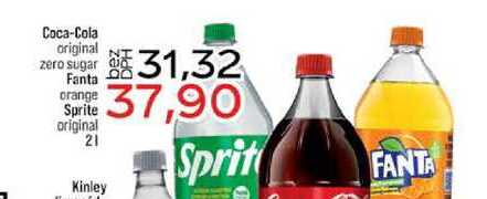 Coca-Cola original zero sugar Fanta orange Sprite original 2l