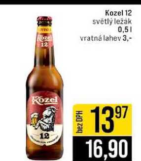 Kozel 12 světlý ležák 0,5l