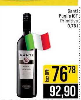 Canti Puglia IGT Primitivo 0,75l