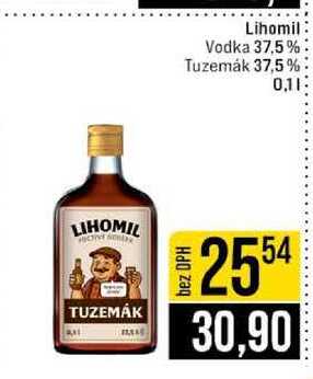 Lihomil Vodka 37,5% Tuzemák 37,5% 0,1l