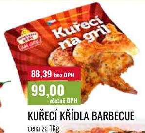 KUŘECÍ KŘÍDLA BARBECUE cena za 1kg