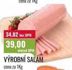 VÝROBNÍ SALÁM cena za 1Kg 