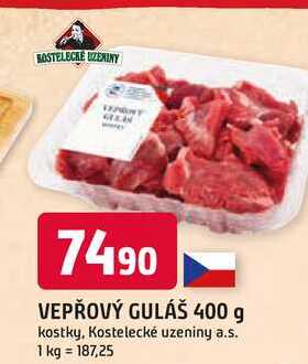 VEPŘOVÝ GULÁŠ 400 g kostky