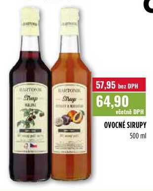 OVOCNÉ SIRUPY 500 ml 