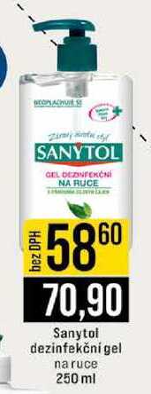 Sanytol dezinfekční gel na ruce 250 ml 