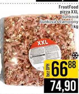 FrostFood pizza XXL sunková Sunková s žampiony 1 kg