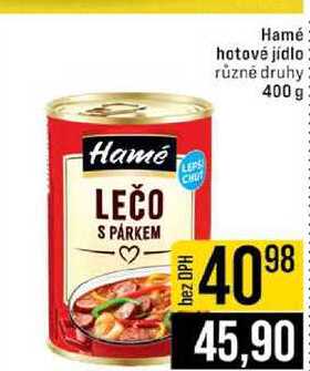 Hamé hotové jídlo různé druhy 400 g