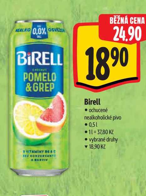 Birell ochucené nealkoholické pivo 0,5 l
