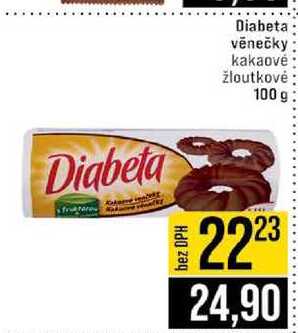 Diabeta věnečky kakaové žloutkové 100 g 