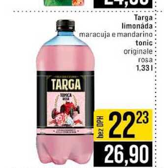 Targa limonáda maracuja e mandarina tonic originale rosa 1,33l