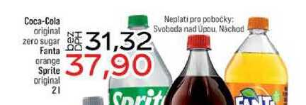 Coca-Cola original zero sugar Fanta orange Sprite original 2l