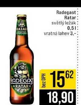 Radegast Ratar světlý ležák 0,5l