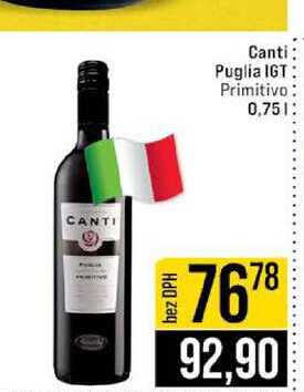 Canti Puglia IGT Primitivo 0,75l