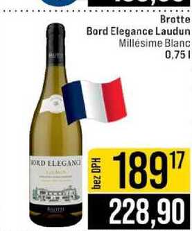 Brotte Bord Elegance Laudun Millesime Blanc 0,75l