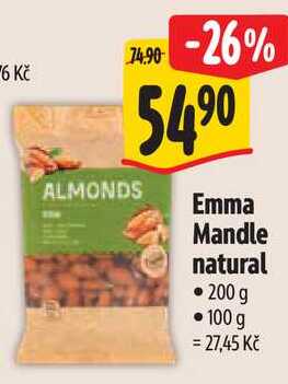 Emma Mandle natural, 200 g