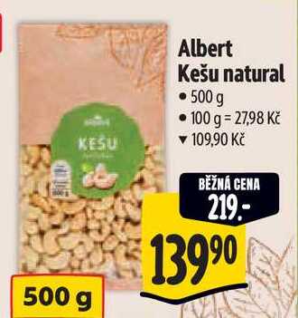 Albert Kešu natural, 500 g