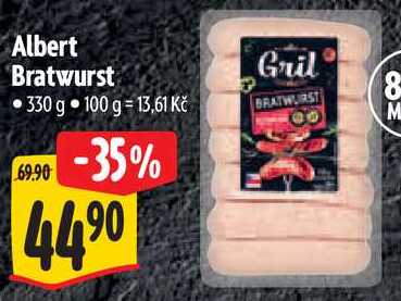 Albert Bratwurst, 330 g