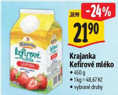 Krajanka Kefírové mléko, 450 g