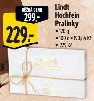 Lindt Hochfein Pralinky, 120 g