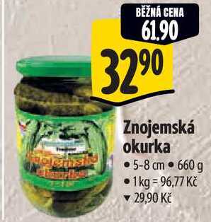 Znojemská okurka, 660 g
