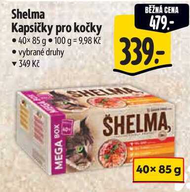 Shelma Kapsičky pro kočky, 40x 85 g