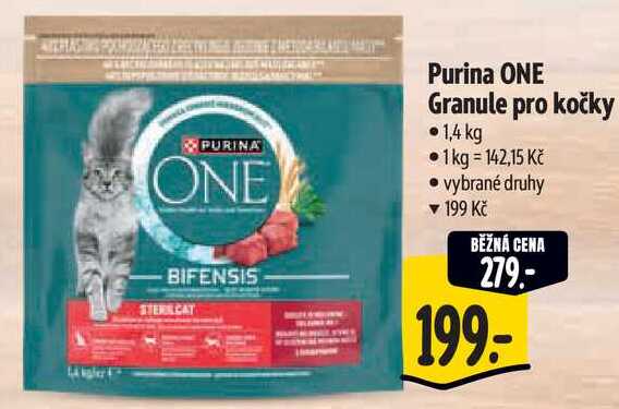 Purina ONE Granule pro kočky, 1,4 kg