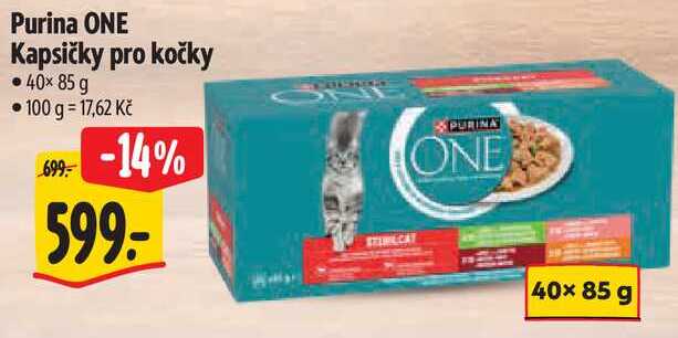 Purina ONE Kapsičky pro kočky, 40x 85 g