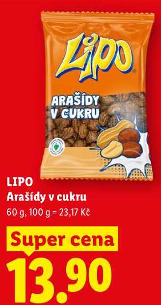 LIPO Arašídy v cukru, 60 g