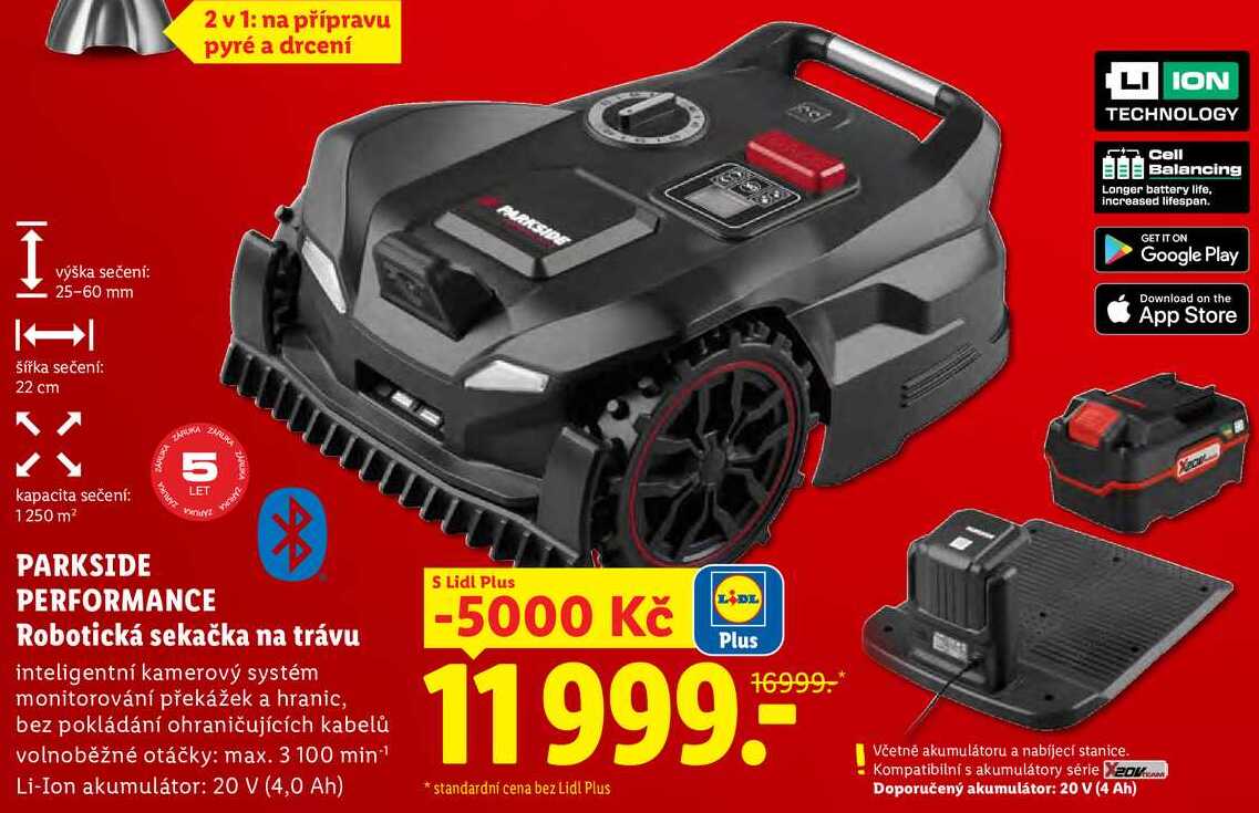 PARKSIDE PERFORMANCE Robotická sekačka na trávu