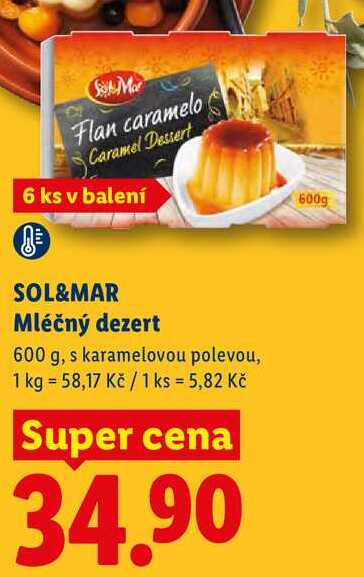 SOL&MAR Mléčný dezert, 600 g