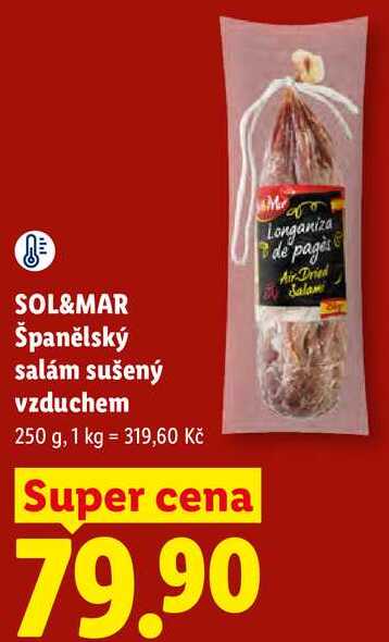 SOL&MAR Španělský salám sušený vzduchem, 250 g