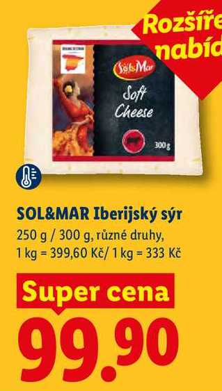 SOL&MAR Iberijský sýr, 250 g/300 g