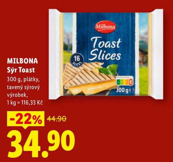 MILBONA Sýr Toast, 300 g