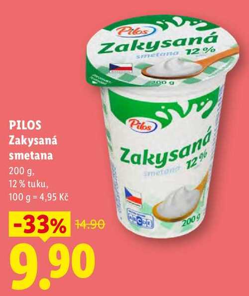 PILOS Zakysaná smetana, 200 g v akci