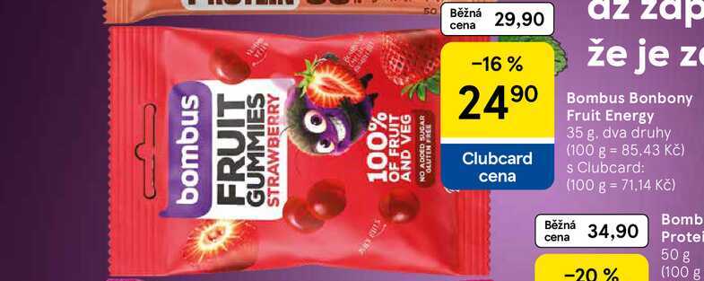 Bombus Bonbony Fruit Energy, 35 g 