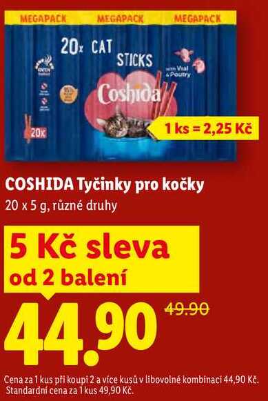 COSHIDA Tyčinky pro kočky, 20x 5 g