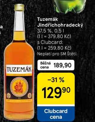 Tuzemák Jindřichohradecký 37.5 %, 0.5 l