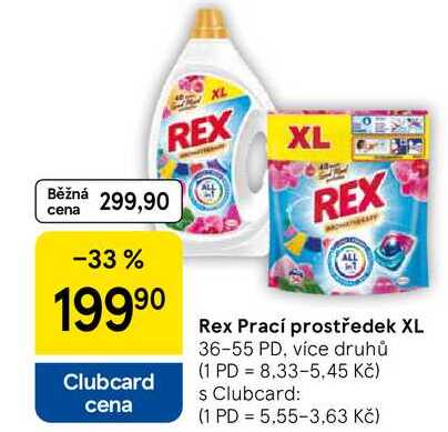 Rex Prací prostředek XL, 36-55 PD, více druhů 