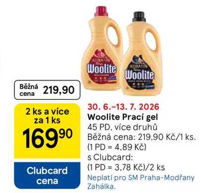 Woolite Prací gel, 45 PD, více druhů 