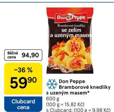 Don Peppe Bramborové knedlíky s uzeným masem, 600 g