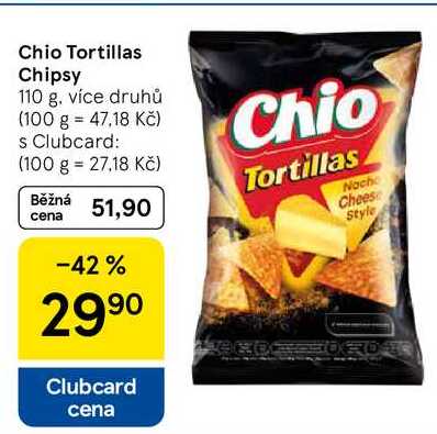 Chio Tortillas Chipsy, 110 g, více druhů  