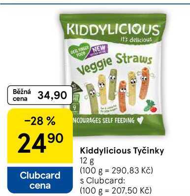 Kiddylicious Tyčinky, 12 g