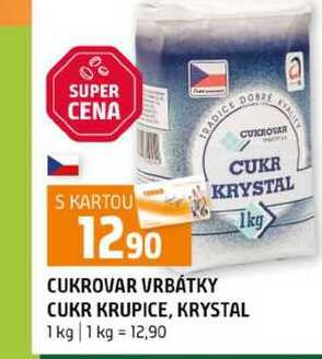 CUKROVAR VRBÁTKY CUKR KRUPICE, KRYSTAL 1 kg